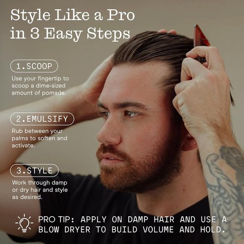 Firsthand Supply All-Purpose Hair Pomade - Flexible Hold & Low Shine - Organic Aloe & Shea Butter - 3oz