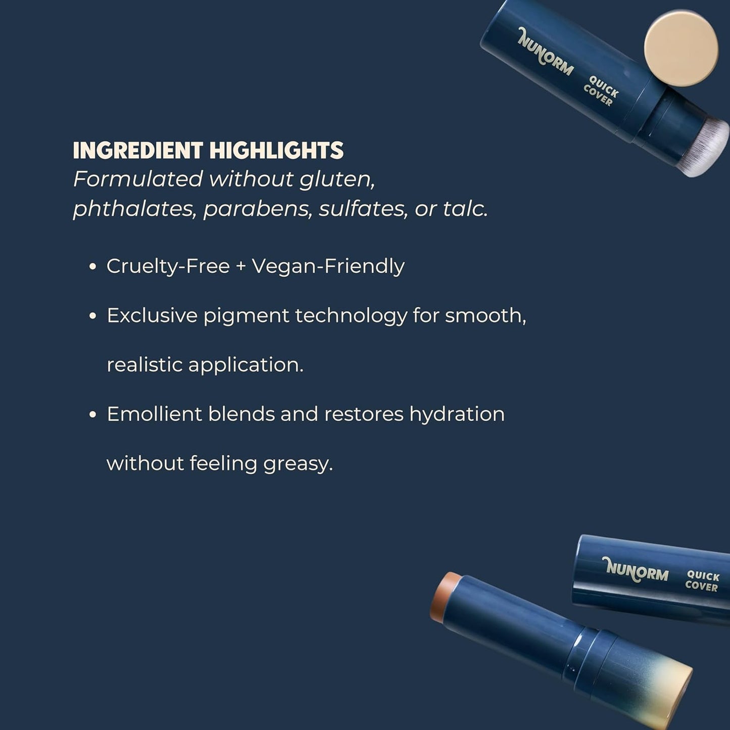 Skiennix Foundation & Concealer Stick for Men - Full Coverage for Dark Circles & Blemishes - Non-Comedogenic 12-Beige