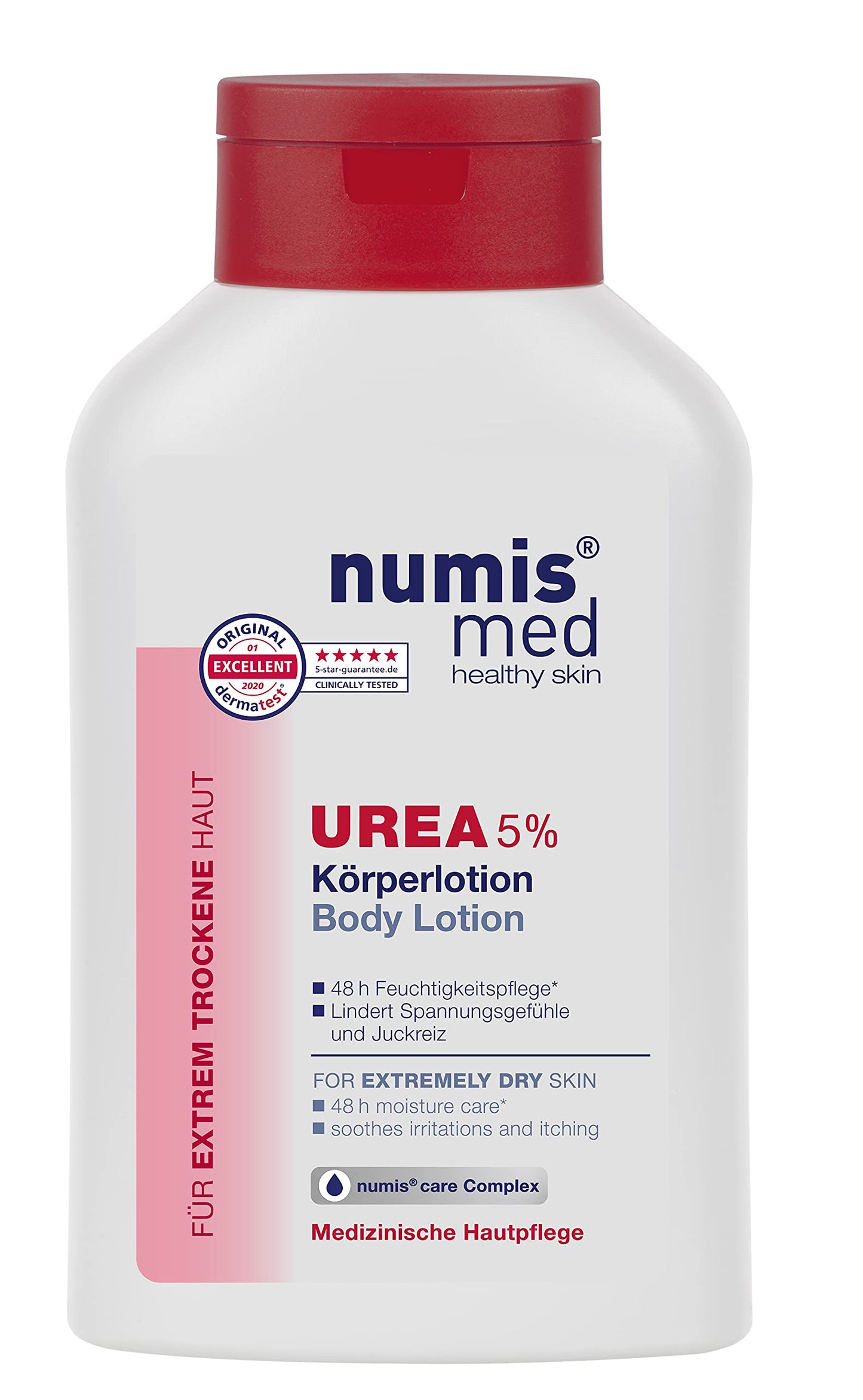 Numis Med UREA 5% Body Lotion for Extremely Dry Skin, Itchy Flaky Skin, Atopic Dermatitis, Psoriasis, 48-Hrs Moisturizing, Free of Allergy Cause Fragrances, Restore Skin Natural Protective Layer 300ml