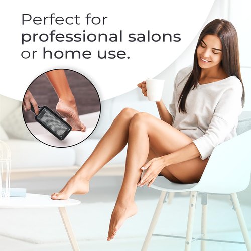 Microplane Colossal Foot File - Original Stainless Steel Callus Remover & Gentle Foot Scrubber | Black