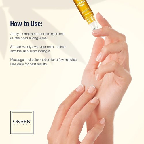 Onsen Secret Nail Care Kit | Spa-Quality Organic Cuticle Oil & Nail Buffer - 10ml - Long-Lasting Shine