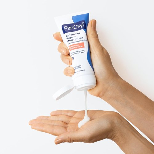 PanOxyl PM Balancing Repair Moisturizer - Hydrating Niacinamide & Ceramides for Acne Prone Skin | 3 oz