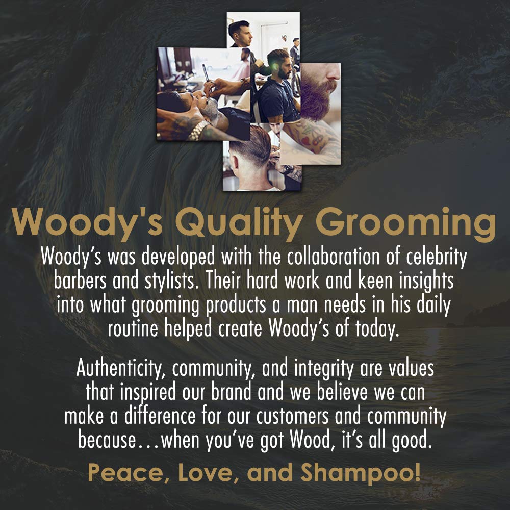 Woody's Hair Clay for Men – Matte Finish, Styling Pomade for Men Stronghold, Firm and Flexible Control, 3.4 oz. 2-Pack