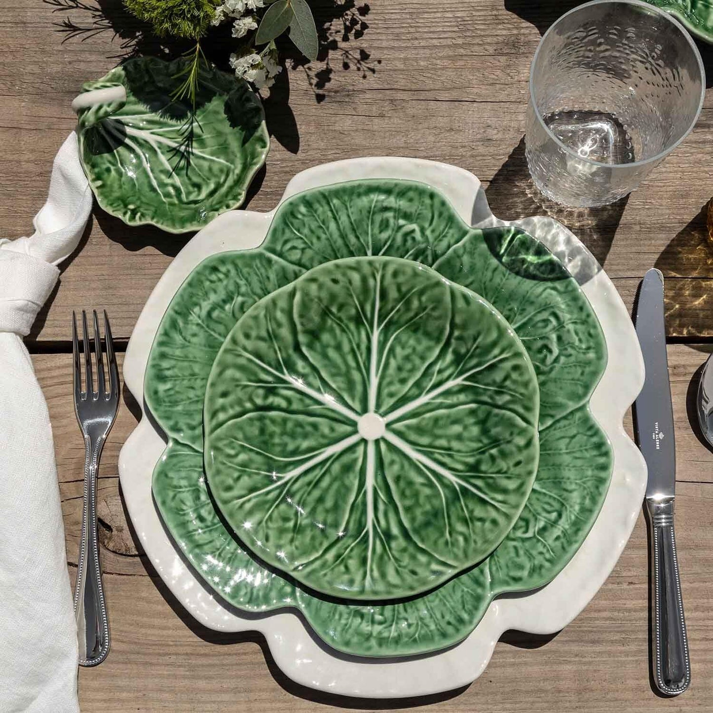Cabbage Dinner Plates - Elegant Set of 2 for Stylish Dining | Perfect for Everyday Use