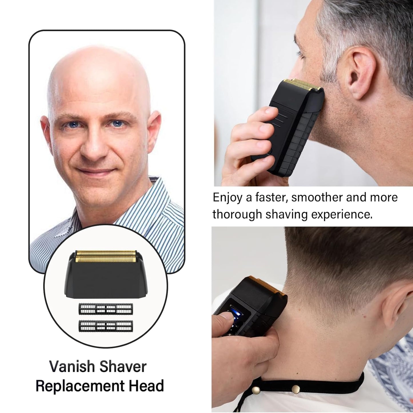 Wahl 5 Star Series Vanish Shaver Replacement Foil - Super Close Shaving Blade for Wet & Dry Use | Black