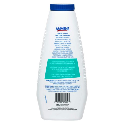 AMMENS Powder Shower Fresh Talc Free, 11 Ounce (Pack of 4)