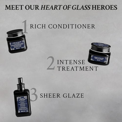 Davines Heart of Glass Silkening Shampoo - Enhancing Blue Shampoo for Blonde & Silver Hair | Nourishes & Illuminates