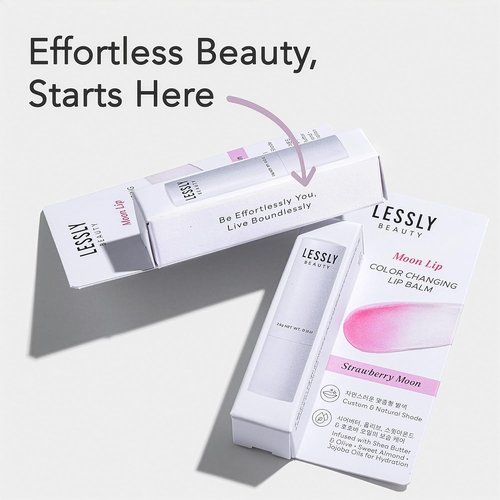 Moon Lip Color Changing Lip Balm - Hydrating pH Formula with Soft Pink Tint | Moisturizing Korean Skincare