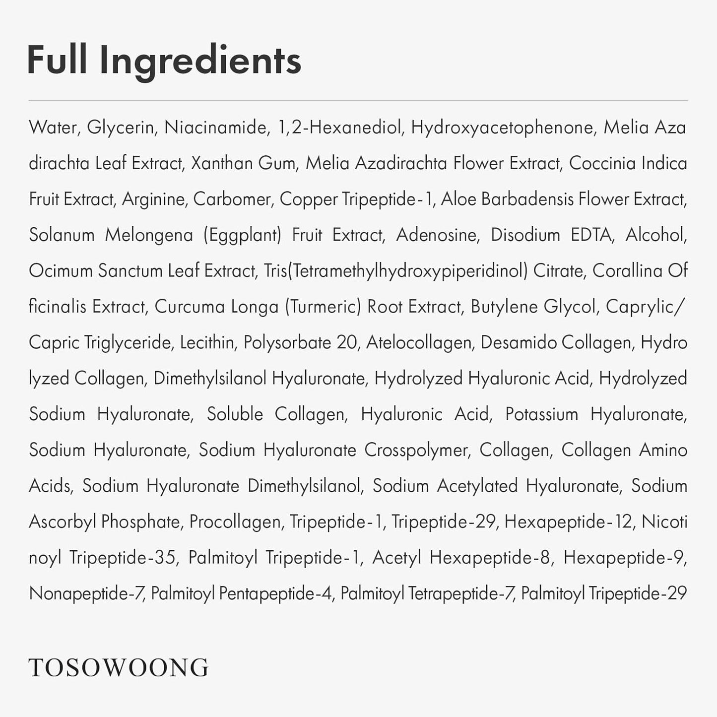 TOSOWOONG Copper Peptide Face Serum - Anti-Aging Formula with 12 Multi-Peptides | 33ml / 1.11 fl. oz.