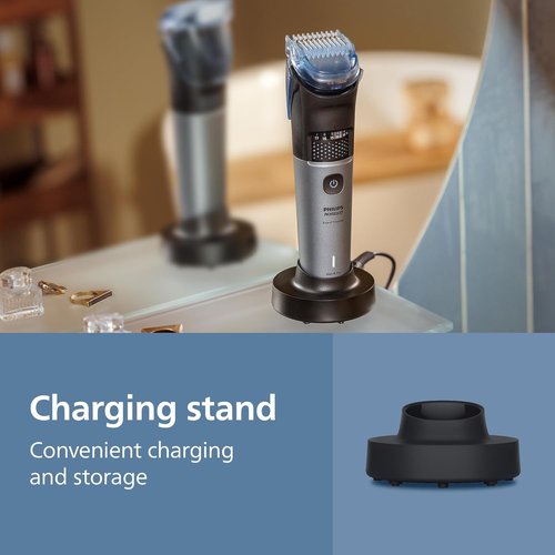 Philips Norelco Beard Trimmer 7000 - 100% Waterproof, 40 Length Settings, Detail & T-Blade Heads, BT7670/40