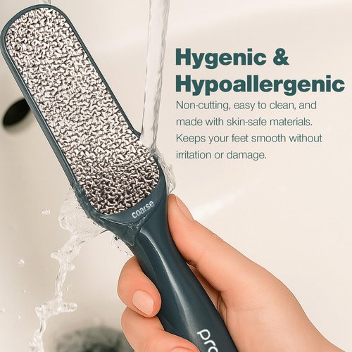 Probelle Double-Sided Nickel Foot File | Multidirectional Callus Remover - Instantly Reduces Calluses & Corns (Dark Grey)