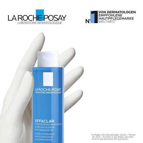 La Roche-Posay Effaclar Astringent Face Toner - Exfoliating LHAs for Oily Skin | Minimize Pores & Smooth Texture