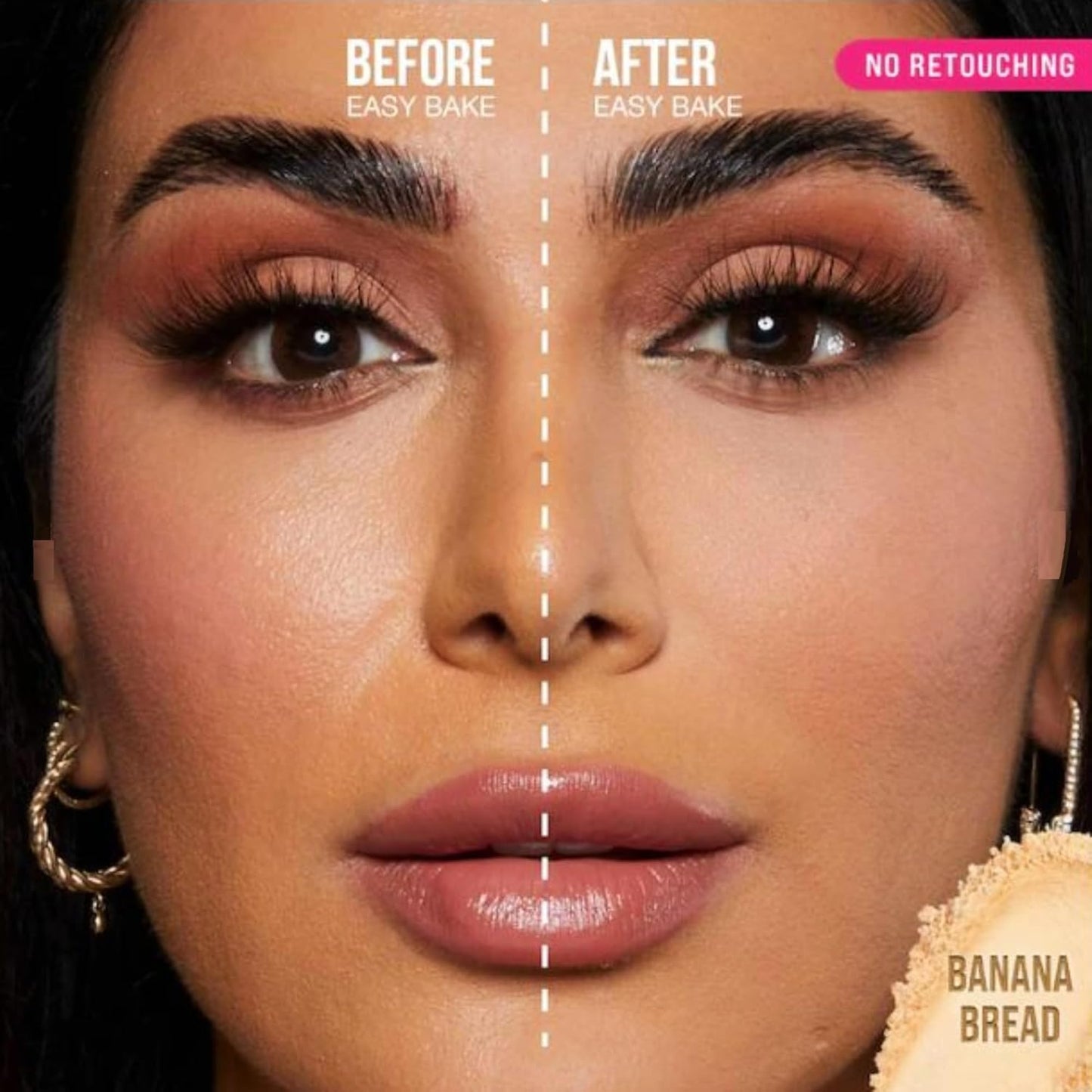 Huda Beauty Easy Bake Loose Setting Powder - Banana Bread for Flawless Finish - 0.71 oz / 20 g