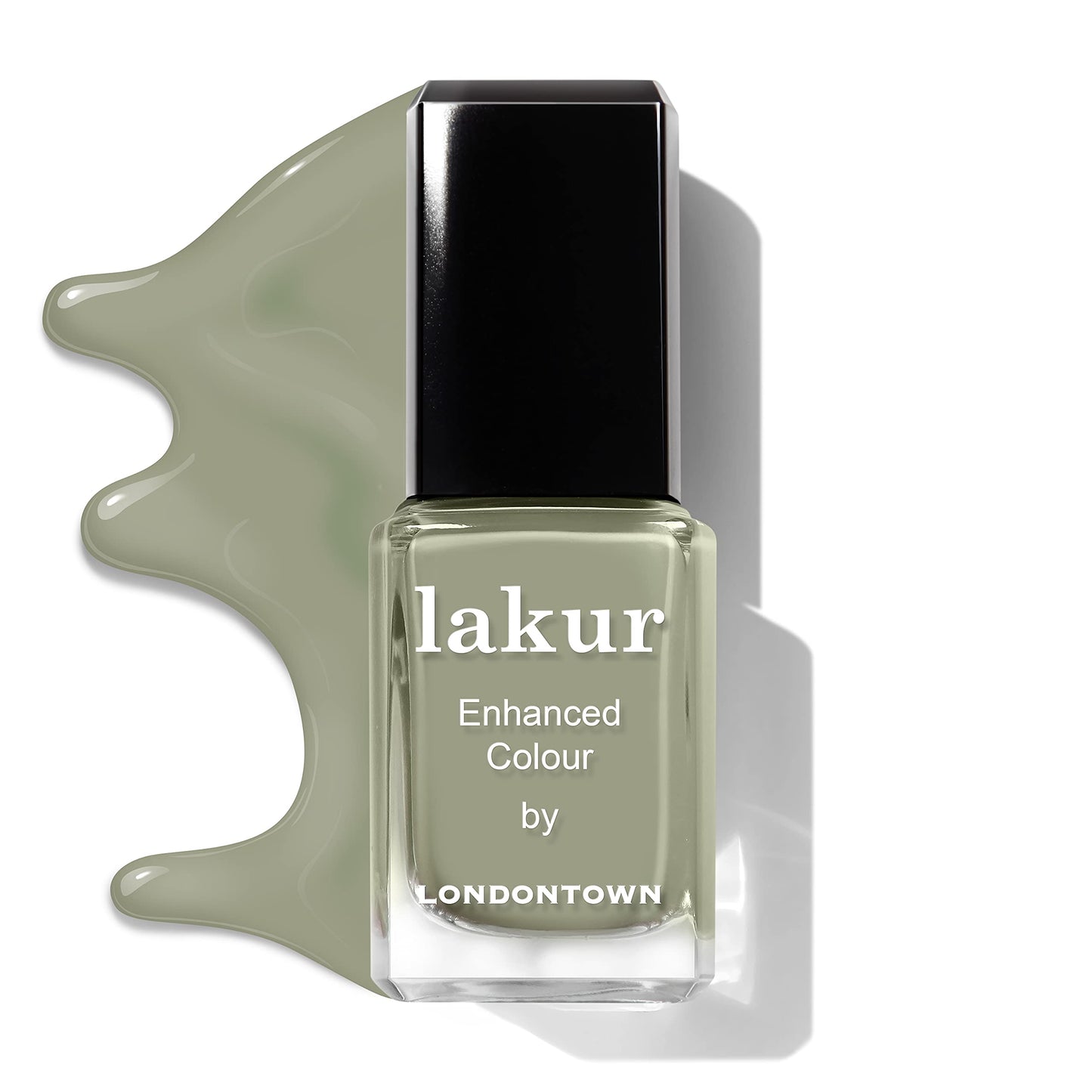 LONDONTOWN lakur Nail Polish - Chip-Resistant, Non-Toxic, Conditions & Hydrates Nails | Glossy Jade Green, Sedona, .40 fl oz