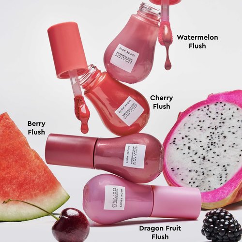 Glow Recipe Niacinamide Dewy Flush Tinted Liquid Blush Serum - Hydrating & Brightening Soft Pink Tint - Dragon Fruit Flush (0.4 oz)