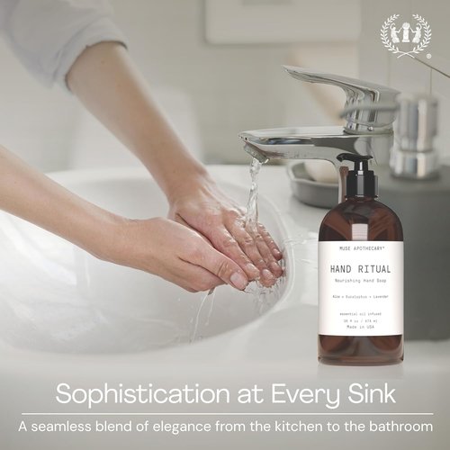 Muse Apothecary Hand Ritual - Nourishing Aromatic Hand Soap with Essential Oils | 16 oz Fleur du Lavender