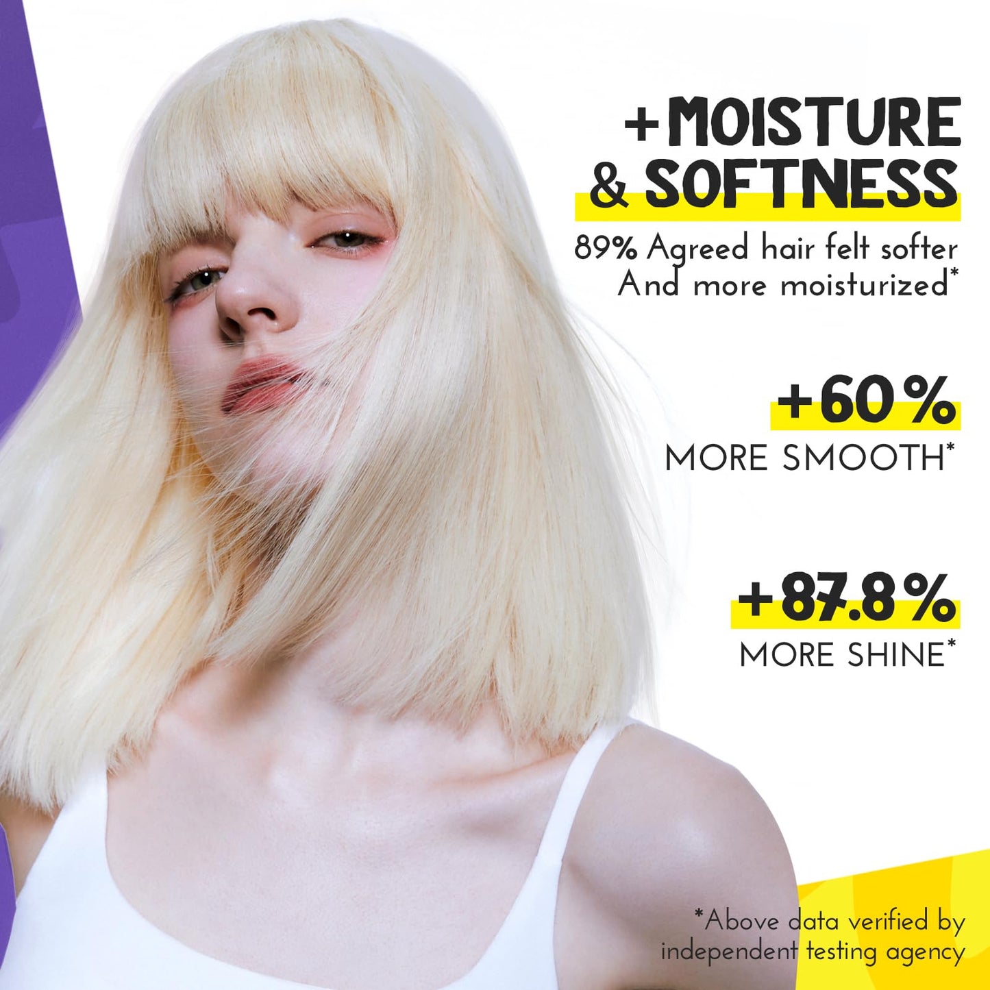 COLORLOMO Bye Bye Yellow Purple Shampoo, Neutralizes Brass & Yellow Tones, Sulfate Free, For Color Treated, Blonde, Bleached, Highlighted Brown or Silver Hair, 11. 83 Fl Oz