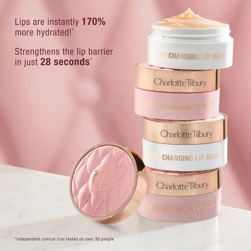 Charlotte Tilbury Life Changing Lip Mask - Plumping & Hydrating Treatment for Smooth, Soft Lips - Fragrance-Free, Clear Finish