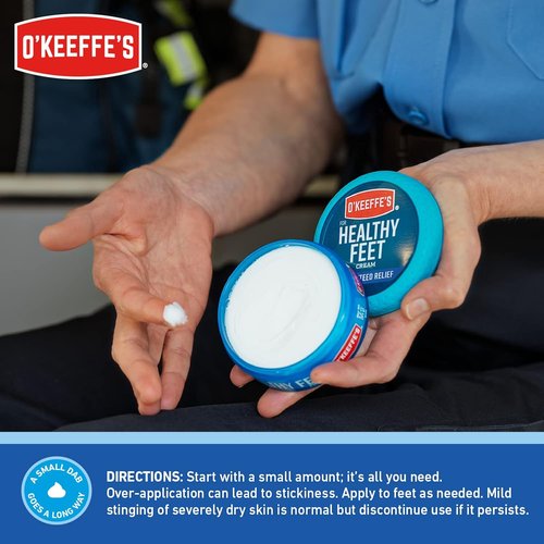 O'Keeffe's Foot Cream - Guaranteed Relief for Extremely Dry, Cracked Feet | 3.2 Ounce Jar (Pack of 3)
