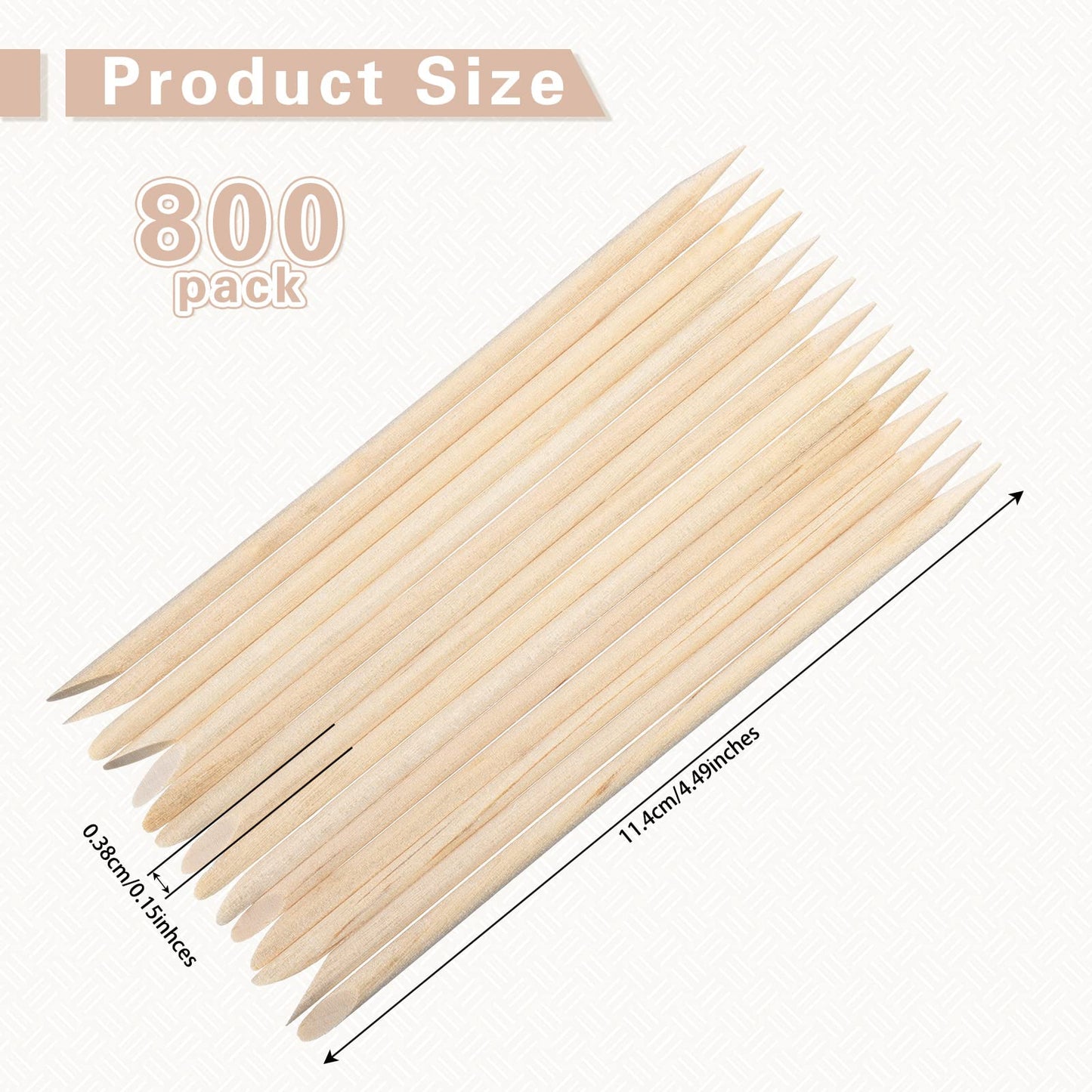 Demissle Hair Removal Waxing Sticks, 800 Pack Wooden Wax Applicator Sticks for Eyebrow, Lip, Nose, Facial Hair Waxing, Smooth Skin Use, Includes 8 Bags of 100 Pieces Each
