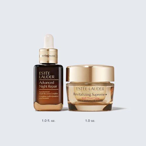 Estée Lauder Youth Keepers Unwrapped - Lift, Firm & Glow 2-Piece Skincare Gift Set | Full-Size Advanced Night Repair Serum & Revitalizing Supreme+ Moisturizer