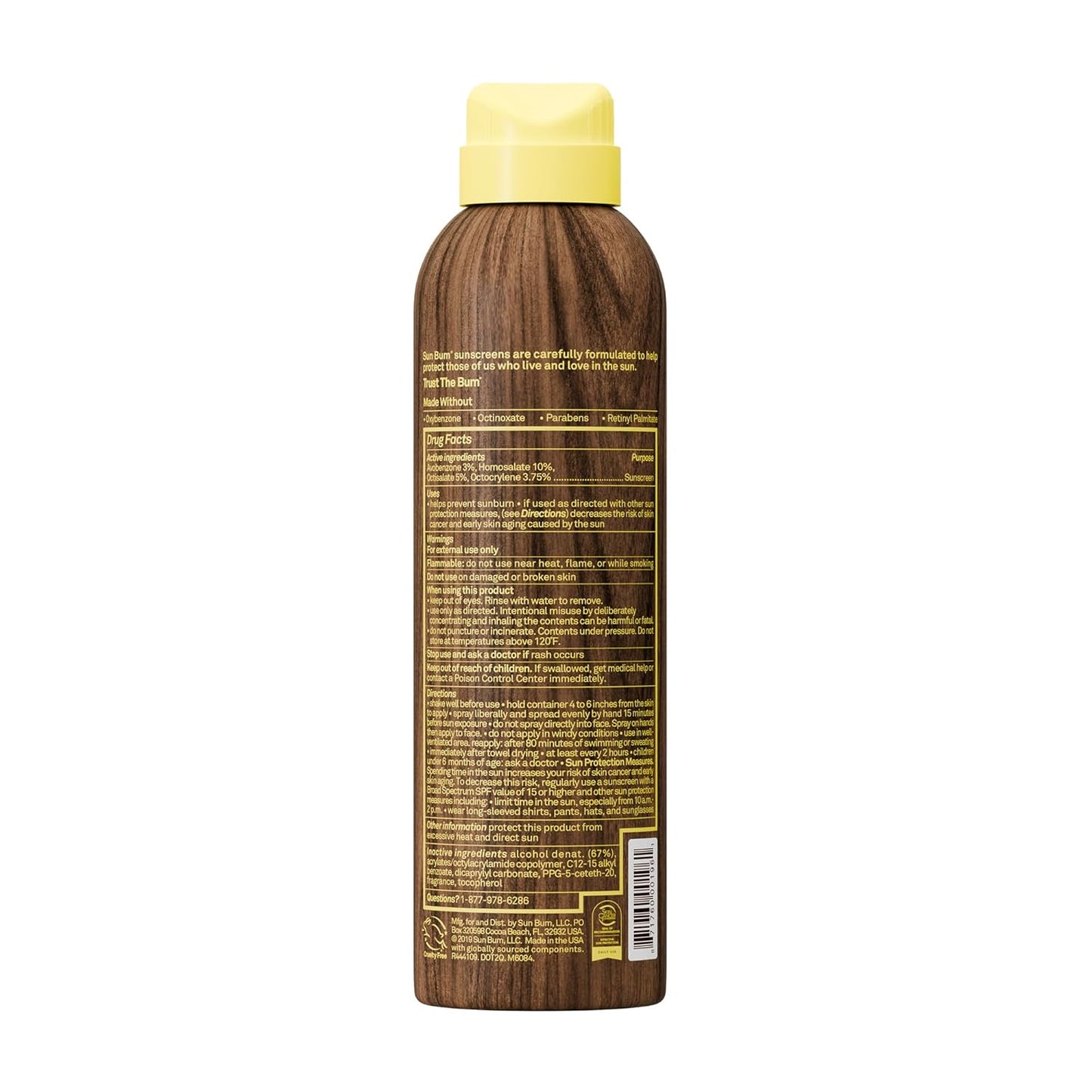Sun Bum Original SPF 30 Sunscreen Body Spray - Moisturizing Broad Spectrum Protection with Vitamin E - 6 oz