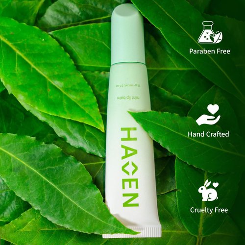 Mint Lip Balm - Hydrating & Cooling Organic Beeswax Formula | Paraben-Free Moisturizer for Dry Lips