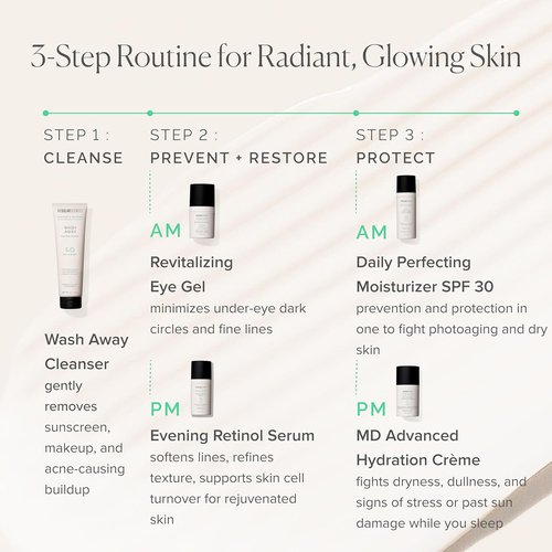 MDSolarSciences Daily Perfecting Moisturizer SPF 30 - Hydrating 2-in-1 Face Moisturizer & Sunscreen with Hyaluronic Acid | 1.7 Oz