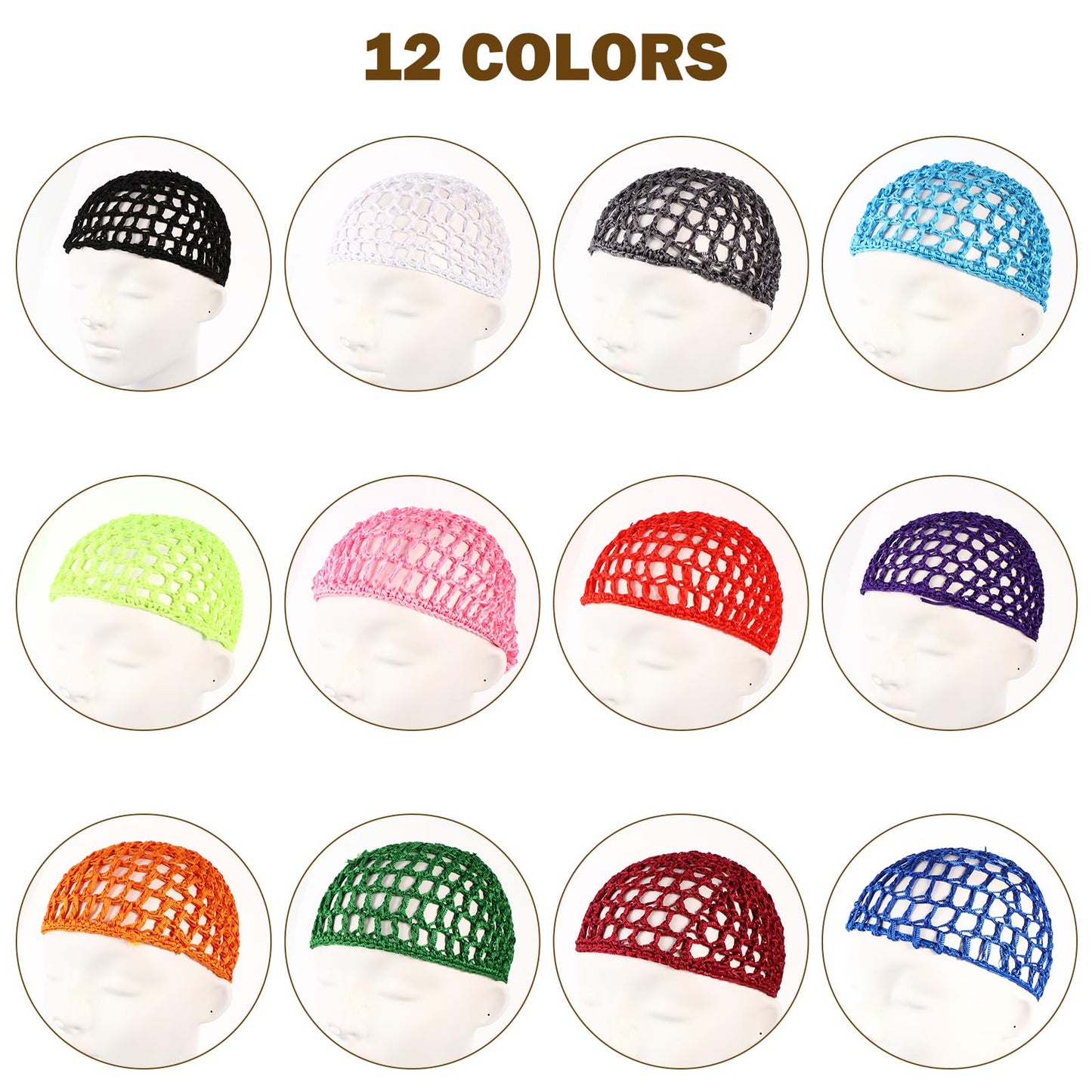 FOMIYES 12pcs Mesh Hair Net Womens Wigs Hairpieces for Women Mesh Weaving Net Snoods for Women Mesh Hair Ornament Knit Snood Hat Cap Cover Short Hair Net Elasticity Fabric Woman