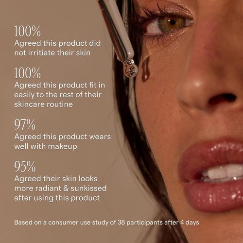 Lux Unfiltered N°12 Sun Struck Bronzing Face Tanning Drops - Gradual Self Tanner for Natural Glow | Vegan & Cruelty Free