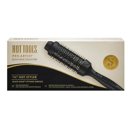 HOT Tools Pro Artist Black Gold Hot Styler - 1 ¾” | Versatile Styling for Straightening & Curling (Black)