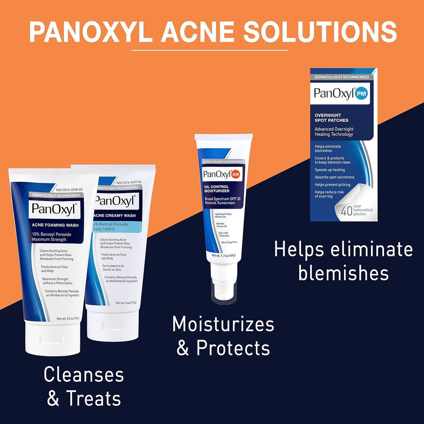 PanOxyl 4 Acne Creamy Wash, 4% Benzoyl Peroxide 6 oz (Pack of 10)