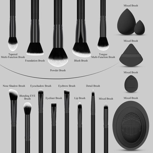 Koccido Makeup Brushes 26 Pcs Makeup Kit,Foundation Brush Eyeshadow Brush Make up Brushes Set