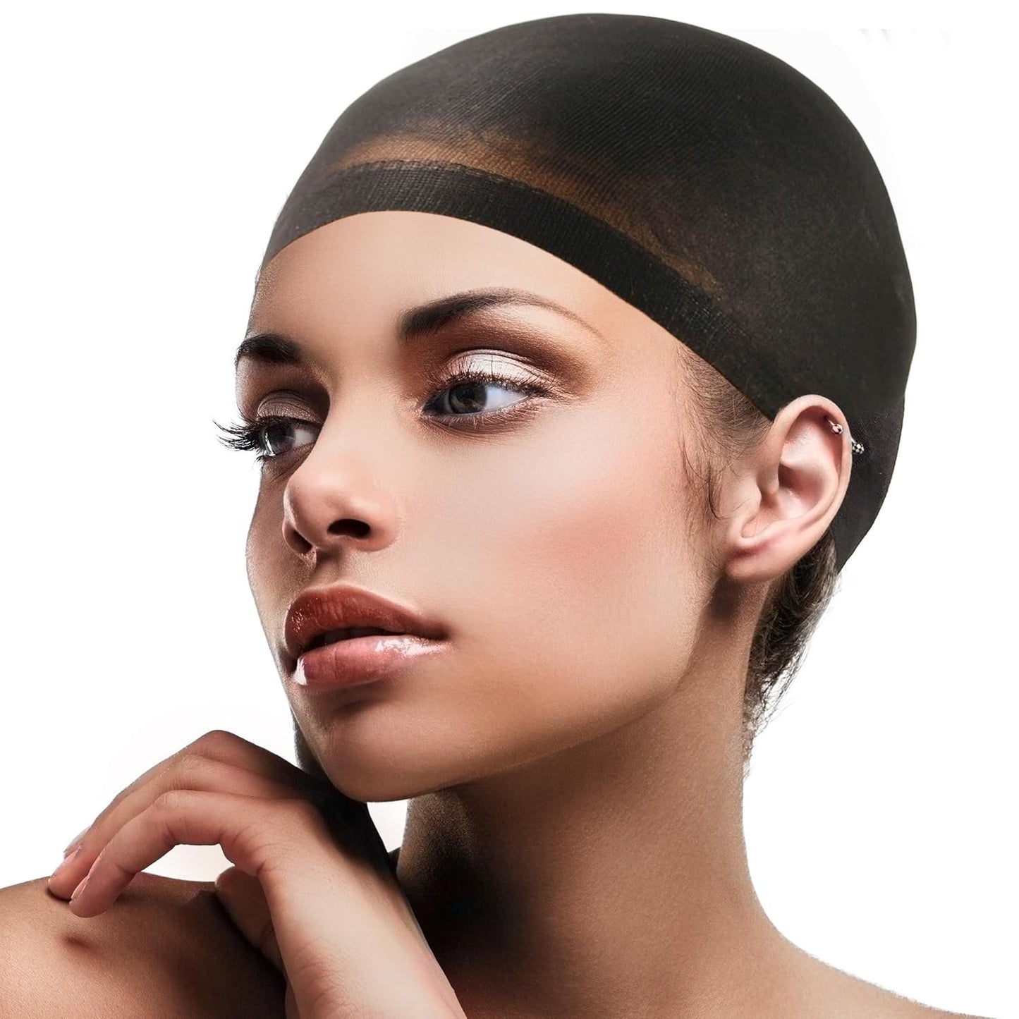 DONNA STOCKING WIG CAPS FOR WOMEN HAIR CAP, WIG HEAD, HAIR NET 2pcs 3PACK