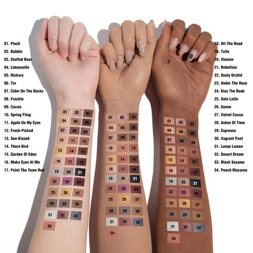 FOCALLURE No Crease Eyeshadow Stick, Creamy Eye Shadow Stick, Matte & Shimmer Eyeshadow Pencil, Smudge-proof, Built-in Smudger