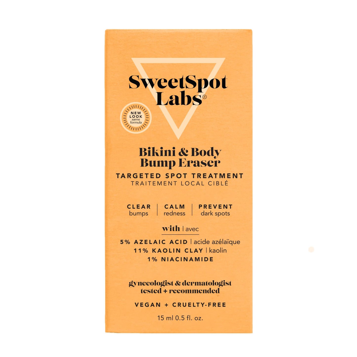SweetSpot Labs Bikini & Body Bump Eraser | Treat Razor Bumps & Dark Spots | With Essential Ingredients Niacinamide & Bentonite Clay | 0.5 oz