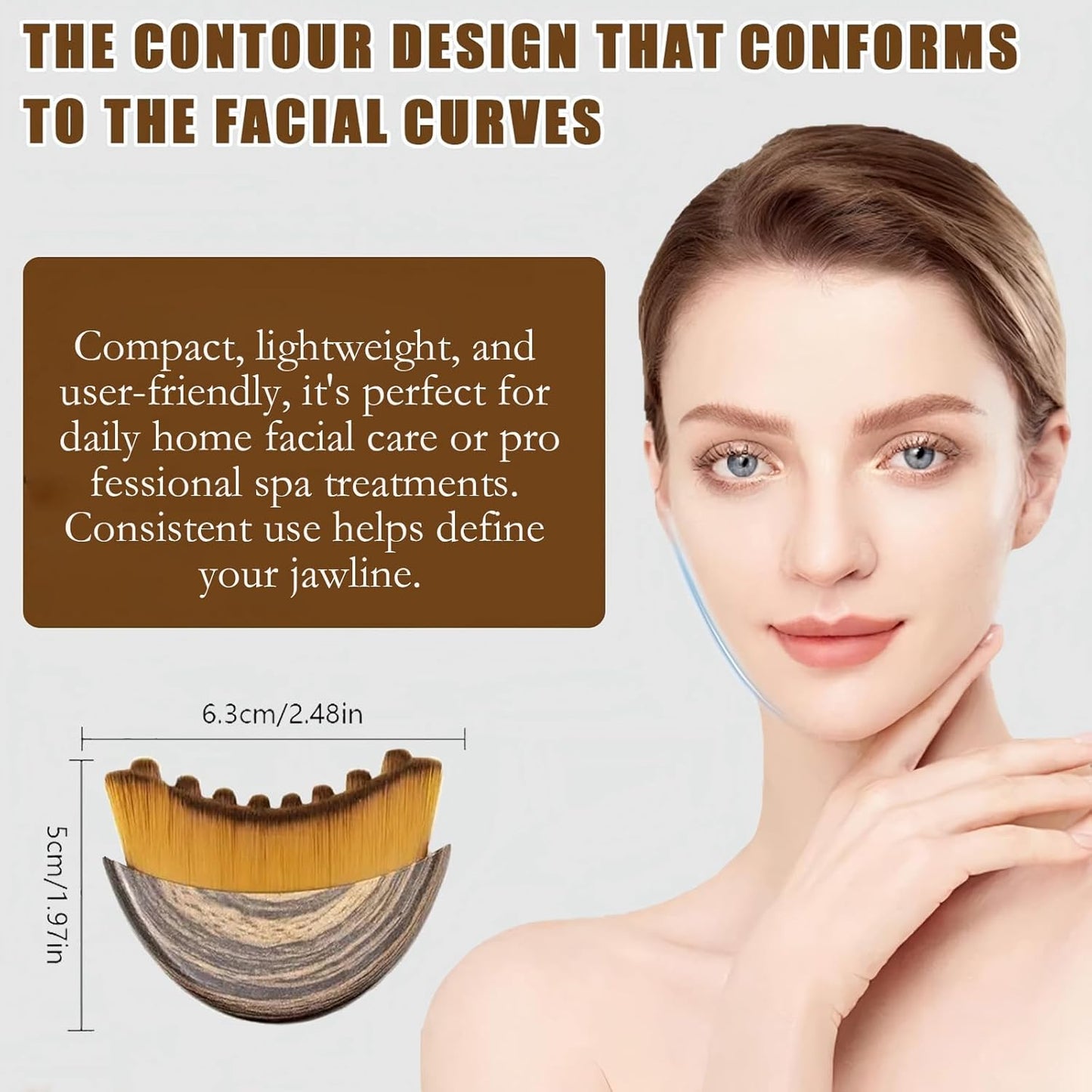 Skiennix Lymphatic Contour Face Brush - Ergonomic Massager for All Skin Types | 2 PCS Set