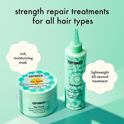 Amika The Kure Intense Strength Repair Mask - Deep Conditioning for Damaged Hair | 8.5 oz