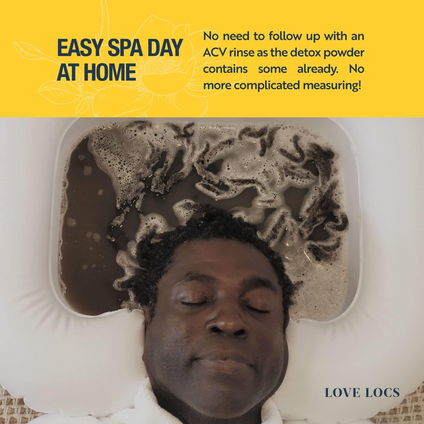 Love Locs Dreadlock Detox Powder with ACV | Deep Clean Loc Soak Wash | Scalp Cleanser for Build Up | Cleansing and Clarifying | Natural | Residue-Free | Dreads Hair Products