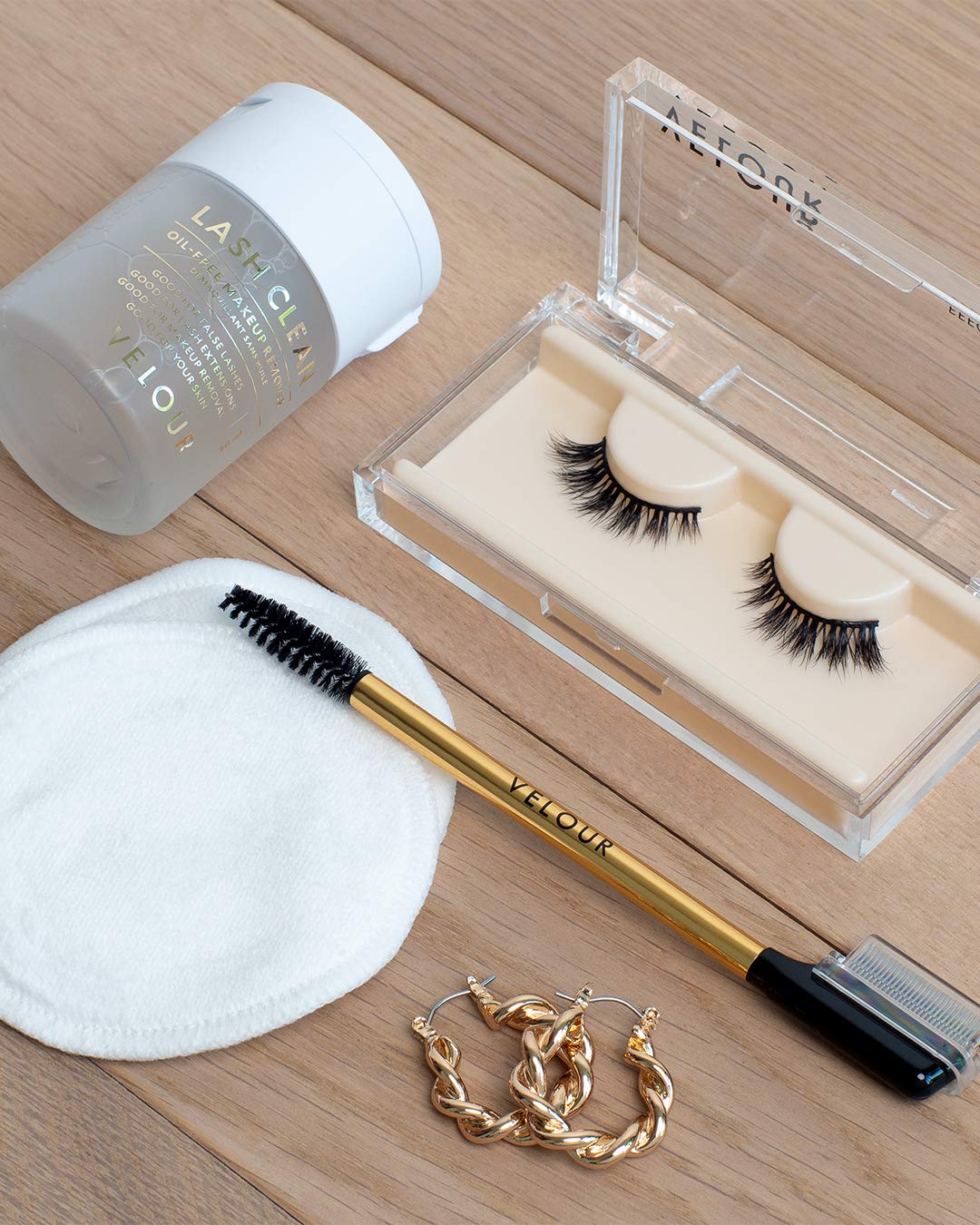 Velour Too Clean Lash Wand - 2-in-1 Eyelash Cleansing Brush for Lashes & Brows | Perfect for Extensions