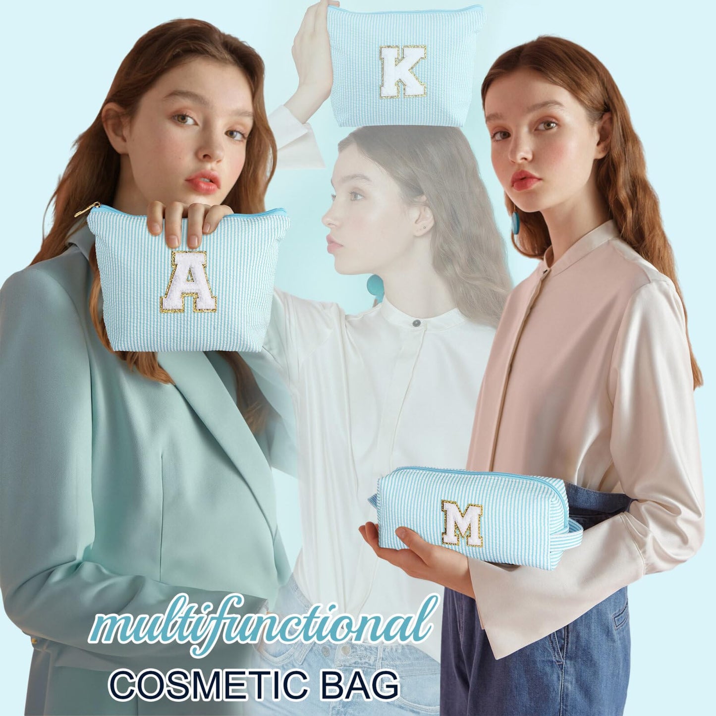YOOLIFE Gifts for Girls, Teenage Gifts Idea, Sweet Girls Gift, 7 8 9 10 11 12 13 14 15 16 Year Old Girl | Birthday GiftsPersonalized Gift for Girls, Initial Makeup Bag Christmas Gifts for Girl C