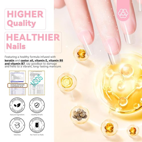 SAVILAND Clear Dip Powder Nail Kit - 60g (2.1oz) Professional Dipping Powder Set for French Manicure