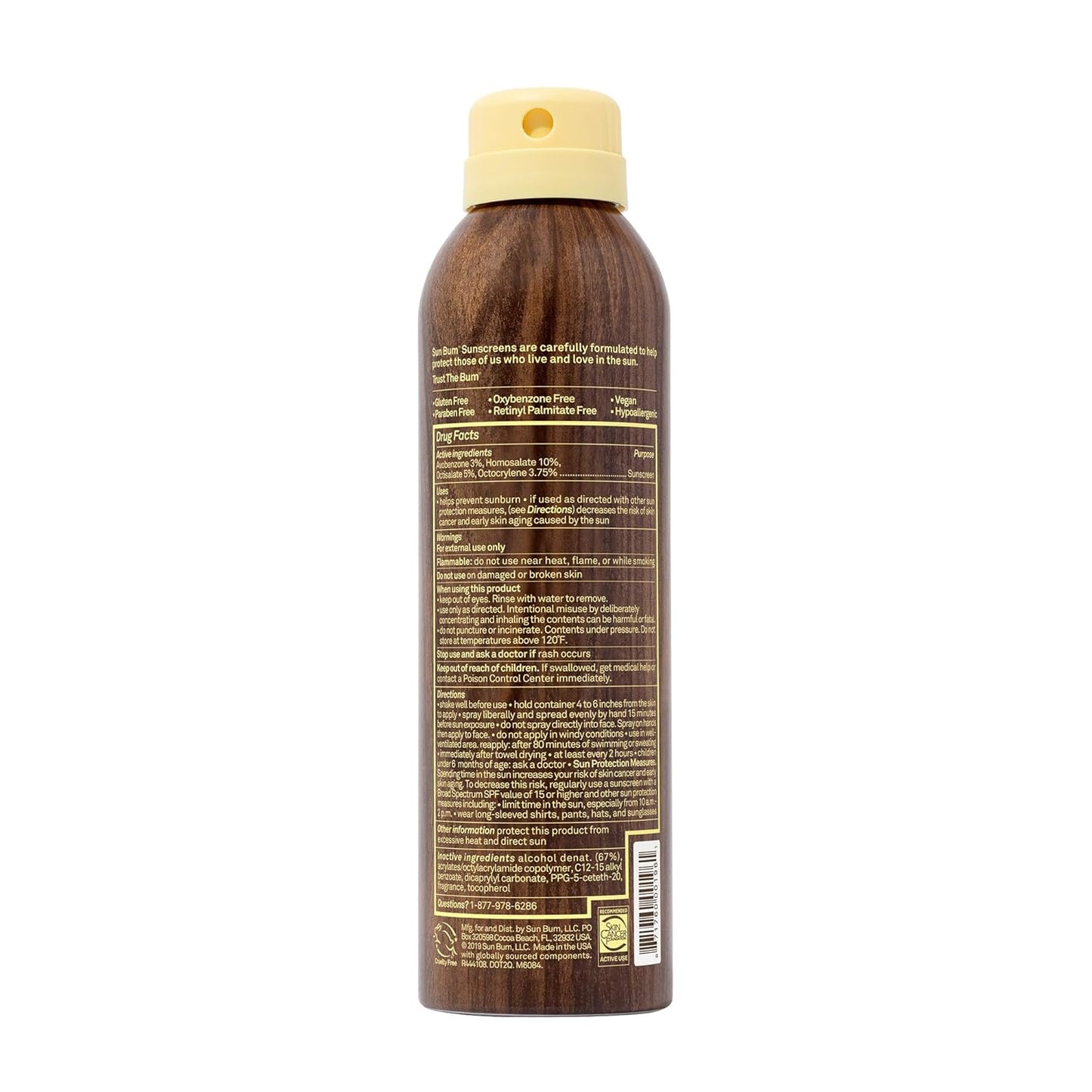Sun Bum Moisturizing Sunscreen Spray - SPF 30 | 6 oz | 3-Pack for Ultimate Skin Protection