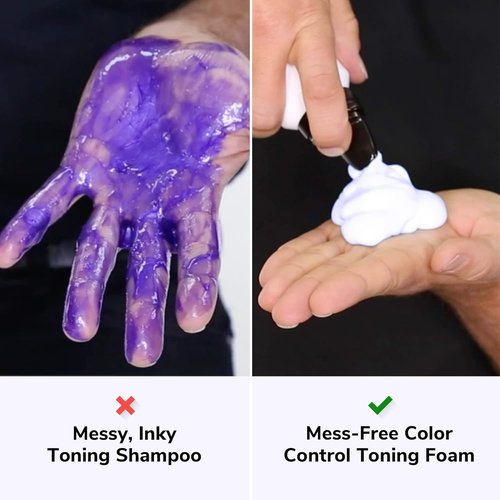 COLOR WOW Color Control Purple Toning Foam - Eliminate Brassiness in Blonde & Gray Hair, Alcohol-Free Formula