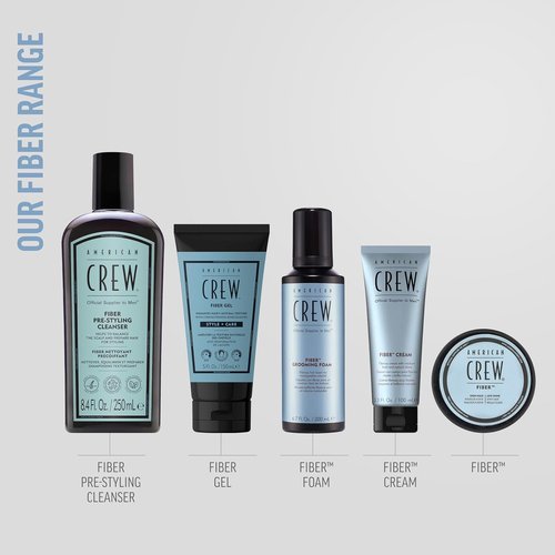 American Crew Hair Fiber Grooming Foam - Strong Hold Like Hair Gel, 6.7 Fl Oz