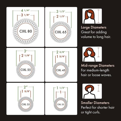 Olivia Garden Ceramic + Ion Speed XL - Professional Extra-Long Round Thermal Hair Brush for Thick Hair