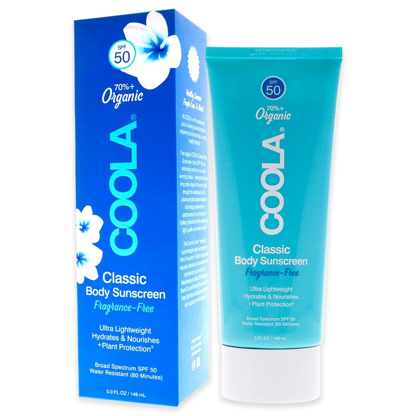 COOLA Organic Sunscreen SPF 50 - Dermatologist Tested Body Lotion for Daily Protection | 5 Fl Oz, Vegan & Gluten Free