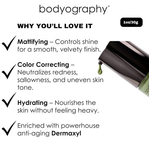 BODYOGRAPHY Foundation Primer - Flawless Anti-Aging Makeup with Vitamin E & Jojoba Oil | 1 oz.