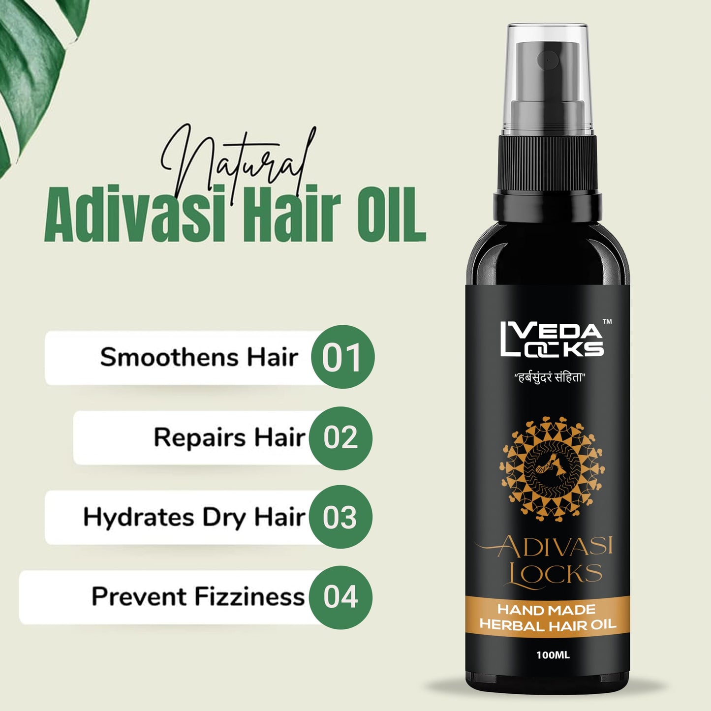 VEDIK REVIVAL Adivashi Revival Hair Oil ||adivashi neelambari hair oil - Ayurvedic Blend for Hair Growth, Volume & Shine - Natural and Paraben-Free - 3.38 fl oz /100 ml