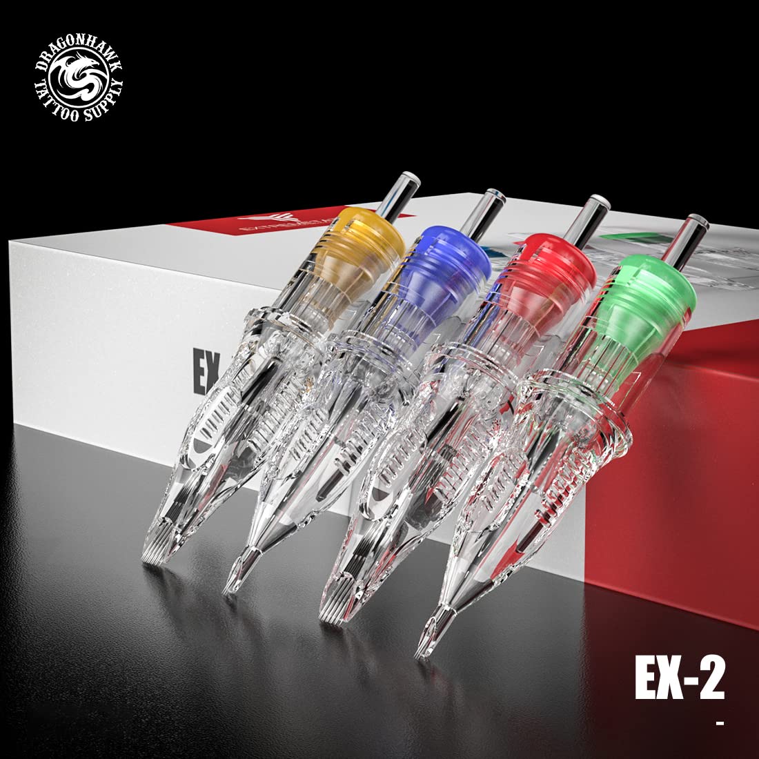 Dragonhawk Tattoo Cartridges Needles 0801rl Round Liner Bugpin Disposable Needles with Soft Membrane for Tattoo Artists